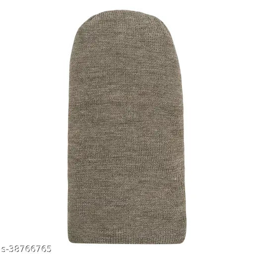 Striped Acrylic Balaclava Cap, fits men & women. Soft, durable, warm & reversible monkey cap made in India." (109 characters)