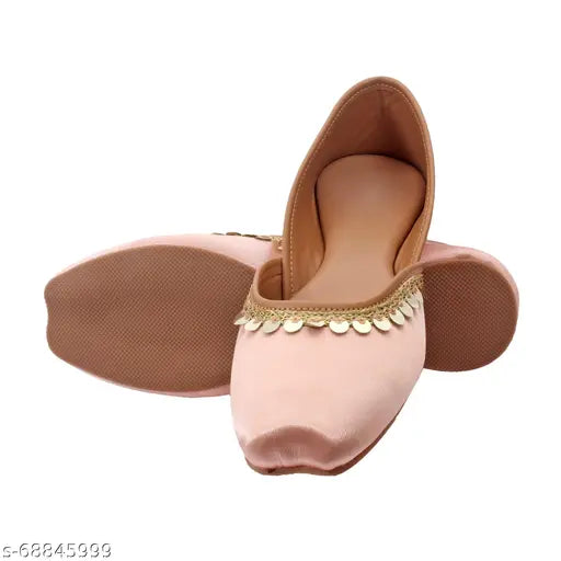 Embellished synthetic bell-bottom ballerinas, premium quality Lycra and patent leather for versatile wear. Slip-on design ensures lasting comfort, Indian-made dance shoes in sizes IND-3, IND-4, IND-5, IND-8