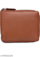 Tan artificial leather Men's mini wallet - trendy travel formal accessory, premium quality PU