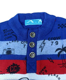 Agile and elegant boys' woolen full sleeve sweaters with printed pattern, cozy winter wear for everyday use