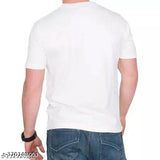Striped polyester Jaat King t-shirt with short sleeves, white print on chest