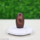 Marble Narmadeshwar Shivling - 2 inch tall, authentic Indian hand-picked Lingam for home pooja, brings divine vibrations