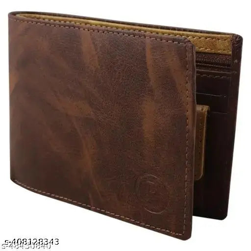 Brown faux leather wallet, FZ STAR AMIZING PURS OF 1, two compartments, free size, India-made