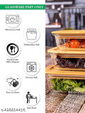 Eco-friendly glass food storage set, premium leakproof containers with air-tight wooden lids (280ml, 460ml, 750ml)