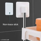 Stainless steel kitchen trolley with multipurpose baskets, modern storage rack for fruits and vegetables on countertop