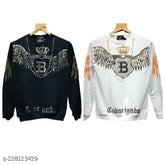 Cotton long sleeved fancy modern men's t-shirts, printed pattern design, M, L, XL from India