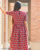 Printed viscose rayon women's kurti, short sleeves, vibrant Indian ethnic wear