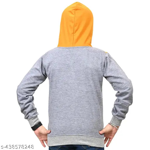 India Fashion Fab cotton hoodie, printed pattern, long sleeves, boys 12-13 years
