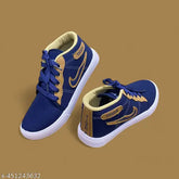 Blue mesh casual shoes for boys, lightweight, washable, daily wear & partywear, lace-up design
