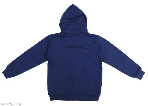 Printed cotton hoodie sweatshirt winter fleece girls V1 for 2-12 years, long sleeves with size guide