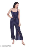 Striped rayon jumpsuit, casual loose design for women, one piece from DUDOZEES