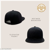Stylish black cotton adjustable strap cap, unisex and water-repellent, suitable for various sports and outdoor activities. Free size fits all adults