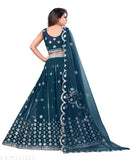 High-grade silk embroidered lehenga choli in georgette, suitable for festivals and parties (Fox Georgette sequence work, 1 kg)