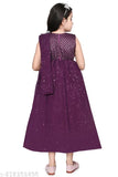 Georgette, sleeveless, embellished net dress for toddlers and young girls, Agile Funky Girls Frocks & Dresses