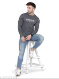 Charcoal cotton blend full sleeve polo shirt for men, perfect for sporty occasions and workouts