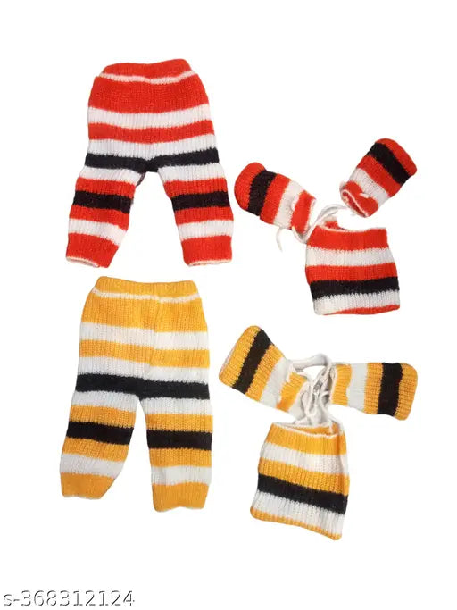 Wool printed net long sleeve suit, Pack of 2 - Stylish Baby Baba dresses for 0-4 months, India