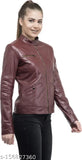 Black PU leather full sleeve women's 'Wolver' jacket, stylish biker design with multiple zips