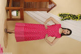 Rayon Jaipuri Anarkali Long Kurta with Jacket, extra size, three-quarter sleeves, printed pattern. Perfect for daily wear or special occasions. LEELA brand, Indian origin