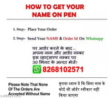 Customised black faux leather men's wallet & pen set with 2 compartments, personalised "Mr Charm" on India-made accessories