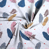 Chanderi cotton floral printed elastic fitted bedsheet (Pack of 1), ideal for adult heavy winter use, Double Queen size