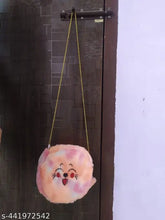 Colorblock fabric clutch bag for kids and girls, free-size with one compartment, India origin