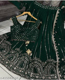 Georgette Lehenga Choli set, embellished and embroidered. Vibrant Indian attire for special occasions. Handcrafted elegance, luxury fashion