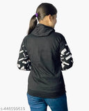 Kids girls hooded neck pure cotton printed long sleeves t-shirt, size 2-15 years, vibrant print design on display