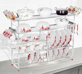 Stainless steel kitchen utensils rack, 5 shelves, 10x30x36 inches, Akaya Creations