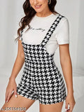 Women's Lycra Net Dungaree, stylish and versatile, available in S, M, L, XL sizes from India
