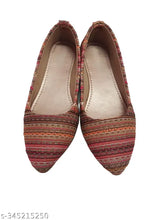 Striped textile ballerinas for women (Basicsteps Women Bellis), comfortable and versatile - Indian Made