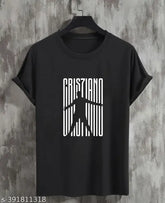Cristiano Ronaldo graphic Printed CR7 Black T-shirt, ethically sourced pure cotton, eco-friendly football lover's tee, available in S-XXXL sizes