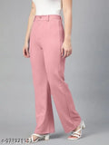 Trendy cotton blend trousers for women in solid colors, perfect fashion combo #trends #Fashion, sizes 26-34 (Waist 26in-34in, Length 39in-40in)