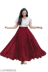 Cotton printed net women's skirt with scrcheble top, attractive look for fashionable Indian attire