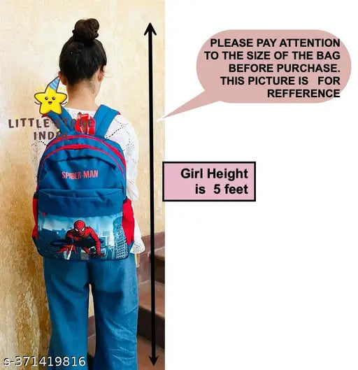 Multicolor canvas school backpack with 6-in-1 pen, suitable for kids ages 6-12, India-made, versatile and durable