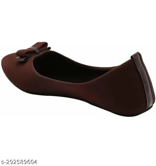 Brown suede ballerinas, stylish for women, slip-on design - Laxmi trace (India)