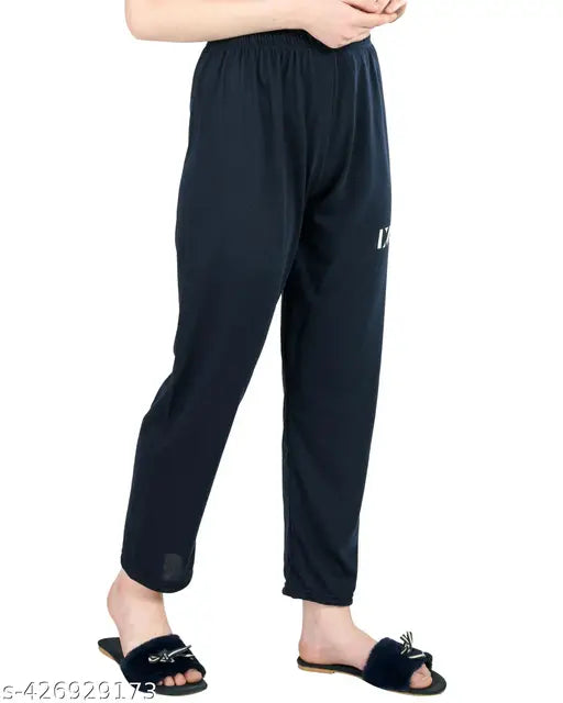 Cotton Lady Willington Women's regular fit night trackpants - comfortable, elasticated waistband, stylish side pockets, yoga wear, sleepwear, daily gym wear in fun colors. Made in India