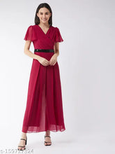 Georgette pink solid V-neck women's jumpsuit with short sleeves, zip closure, and slit pocket - India