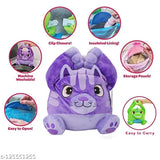 Purple cat design, washable & insulated kids lunch bag with hook and loop closure, perfect for school or on-the-go meals