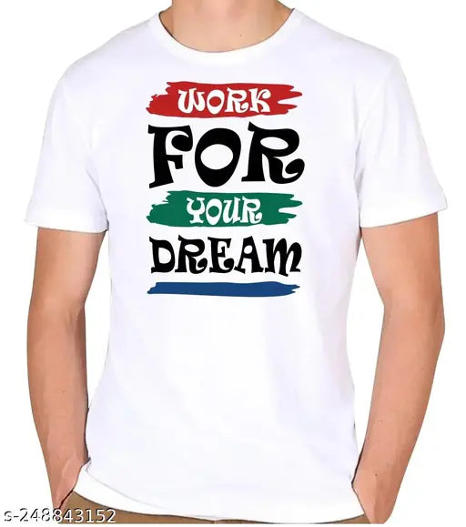 White polyester round neck sports gym t-shirt with sublimation printing, half sleeve, size M (40 in chest)