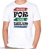 White polyester round neck sports gym t-shirt with sublimation printing, half sleeve, size M (40 in chest)