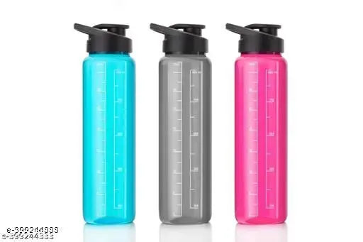 Unbreakable multicolor water bottles (3PCS) for fridge, office, sports, school, gym, yoga – leak-proof and BIS/ISI certified