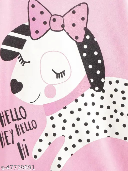 Pink cotton blend hoodie with lazy shark printed design, girls size 2-8 years