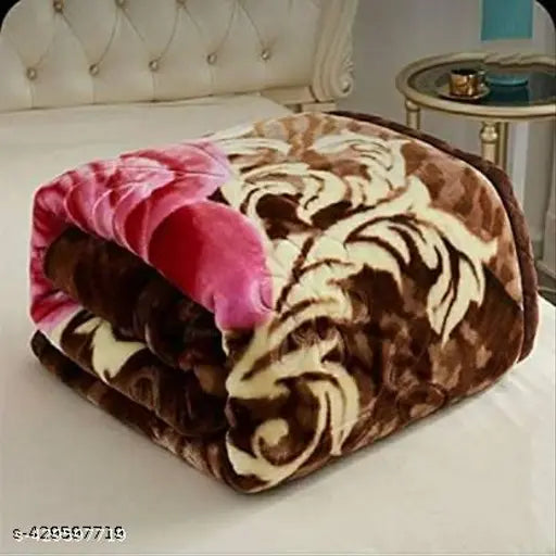 Soft printed microfiber blanket, abstract pattern, may vary from photo, ideal for winter use