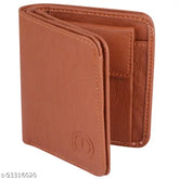 Solid faux leather men's wallet, Indian-made, features 8 card slots, 2 hidden slots, ID window, and 2 note compartments