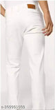 Cotton blend plain white jeans for men, size SDIO2E - high quality denim fashion on display
