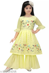 Embellished chiffon Churidar set for birthday, anniversary, wedding festivals. Three-quarter sleeve, size options available