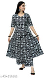 Rayon-viscose printed net kurta set with palazzos for women, Indian ethnic fashion on display