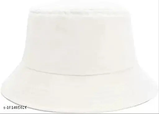 Stylish cotton bucket hat for formal, casual, and beach wear for both girls and women, solid color design from India