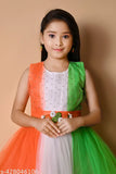 Exclusive Independence day special net frock, printed pattern for kids aged 1-11 years, celebratory attire for festive occasions