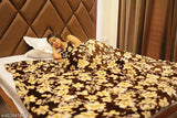 Blue Microfiber AC Kambal double bed size printed design, soft, cosy, lightweight Velvet blanket